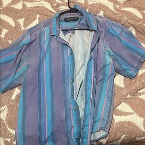 Casual Blue Striped Short-Sleeve Shirt - Unbranded - Trespass